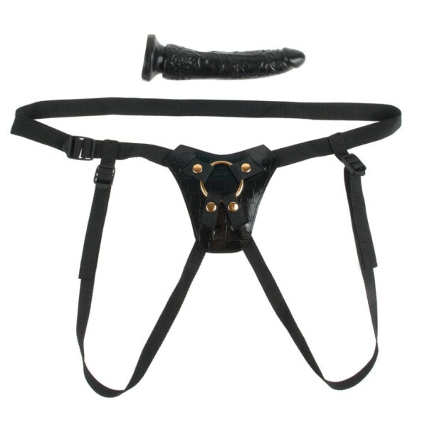 Strap-On mit Gold Details und Dildo
