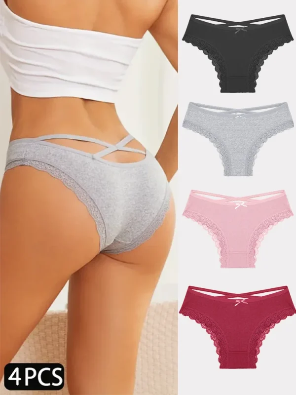 4er-Pack Damen-Baumwollslips-Komfort und Stil für jeden Tag – Bild 23