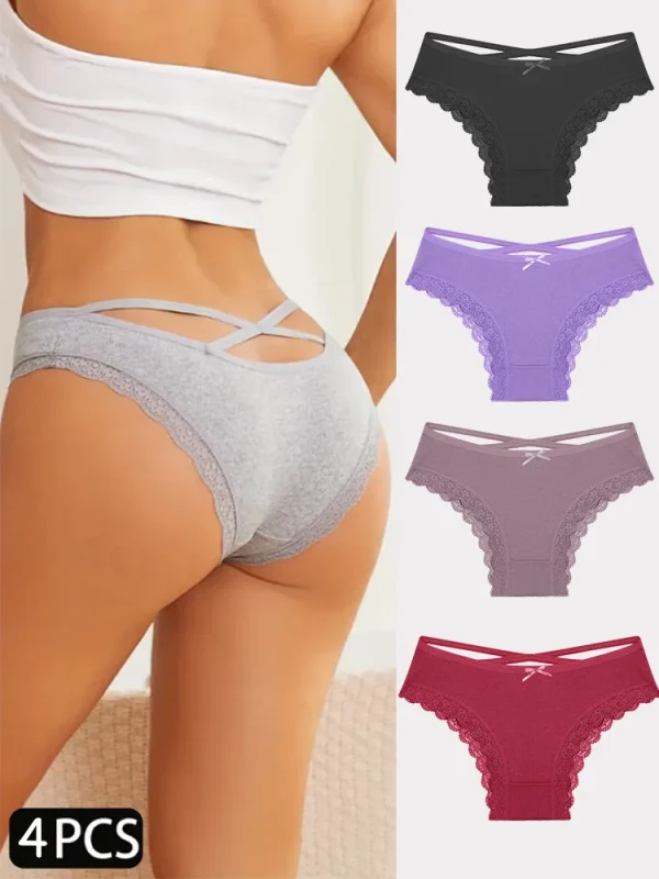4er-Pack Damen-Baumwollslips-Komfort und Stil für jeden Tag – Bild 16