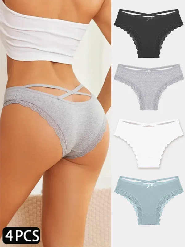 4er-Pack Damen-Baumwollslips-Komfort und Stil für jeden Tag – Bild 22