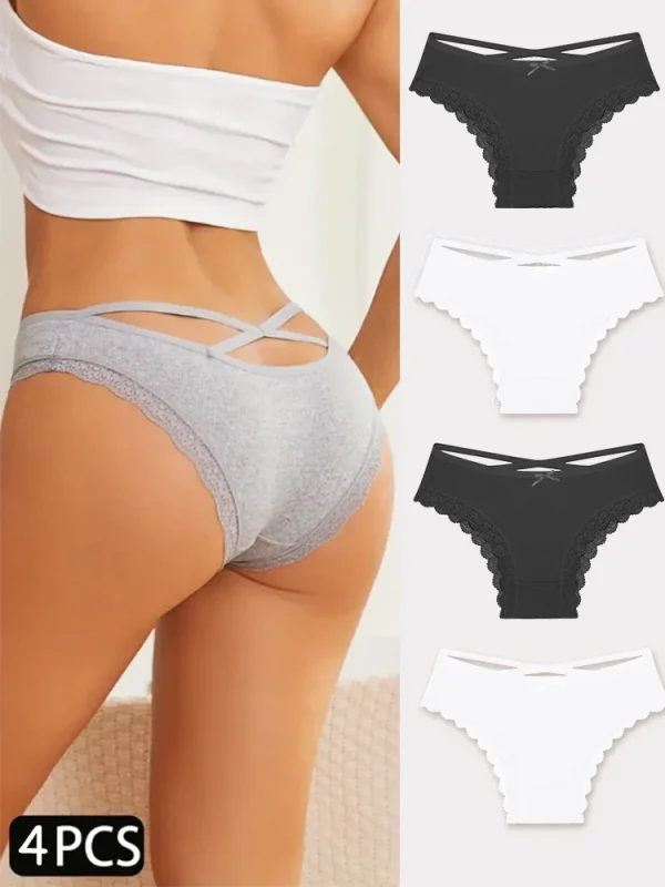 4er-Pack Damen-Baumwollslips-Komfort und Stil für jeden Tag – Bild 19