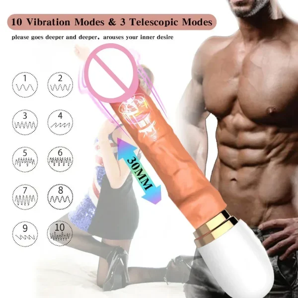 Automatische Teleskop Vibrator Plug Sexmaschine elektrische Dildo – Bild 4