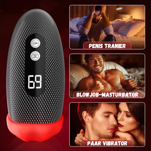 Tagnaff Masturbieren für Männer Vibratorensets Masturbator, 9x9 Klopfen-Lecken-Vibration Sex Spielzeug für die Männer Taschenmuschi Penis Vibrator Eichel Sexspielzeug Solo Masturbatoren mit App – Bild 7