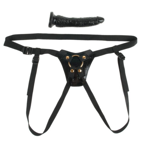 Strap-On mit Gold Details und Dildo