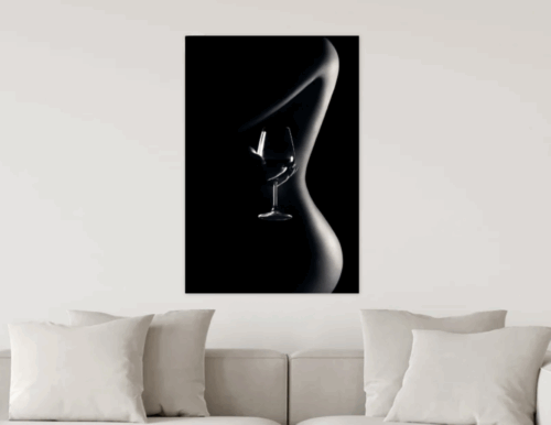 Schwarzweiß Sexy Frau Poster Akt Wandbild Ohne Rahmen – Bild 5